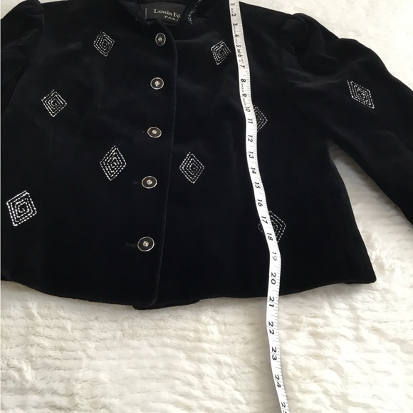 Vintage Louis Feraud 80s velvet beaded size 40 - Picture 3 of 10
